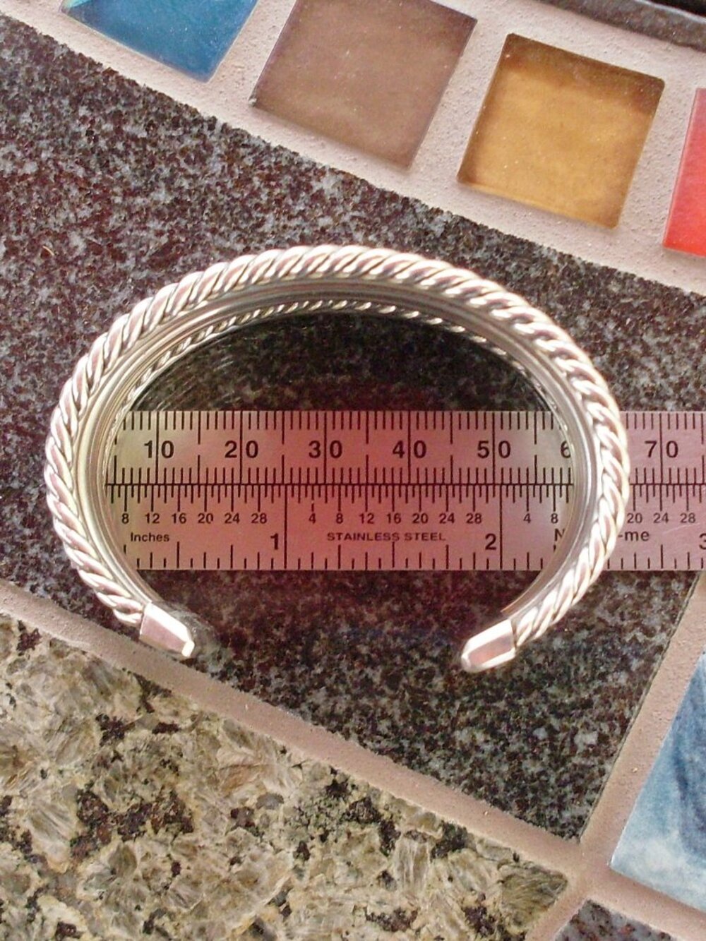 Recently Retired David Yurman 10 Row Stax Cuff w/Diamonds - 925 - Gift Boxed - Picture 10 of 13